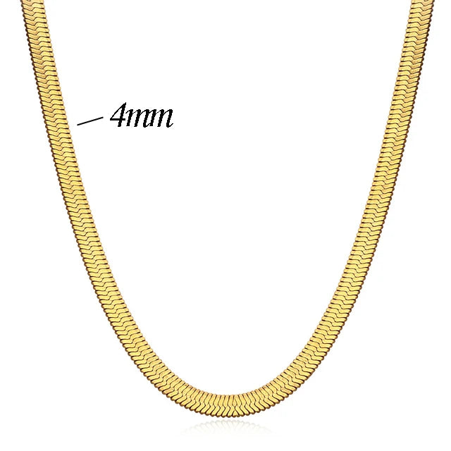 NIBA 316L Stainless Steel Gold-color Round Ball Pendant Necklace Link Chain Necklace Fashion Jewelry For Women or Men